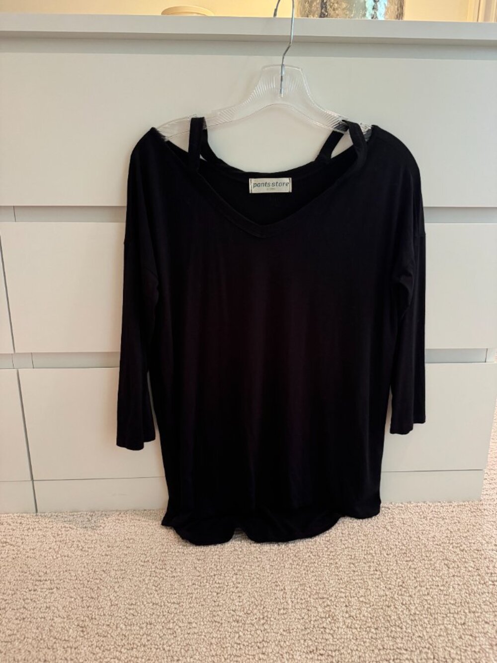 Pants Store Cutout Neck Top